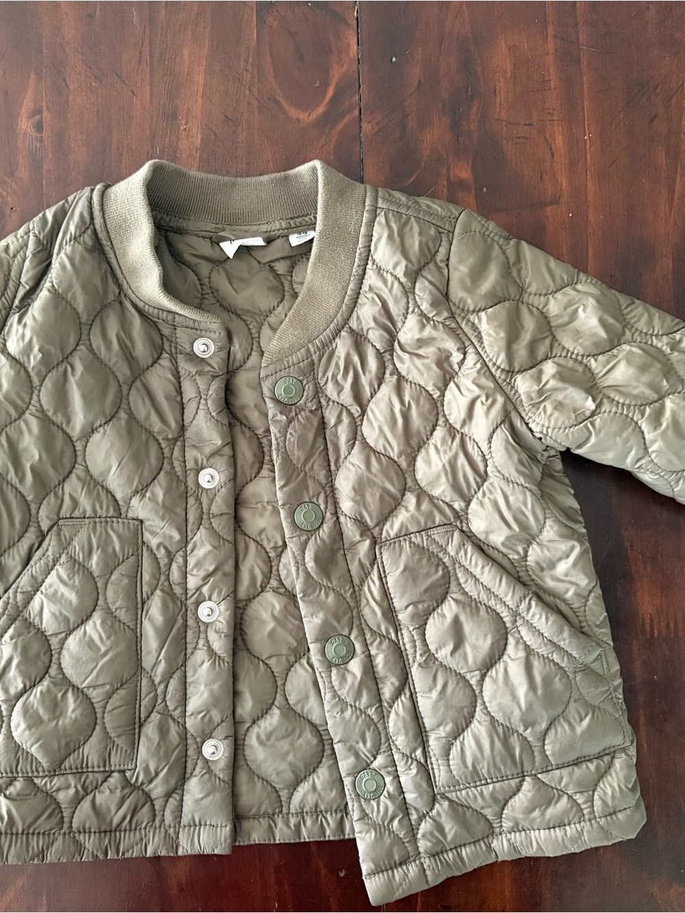GAP Quilted Olive Green Puffer Jacket